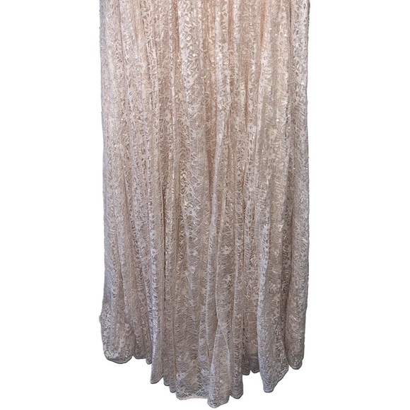 MAC DUGGAL 93679 dress gown pink size 6 formal long sleeve lace beaded NWT - Picture 10 of 16